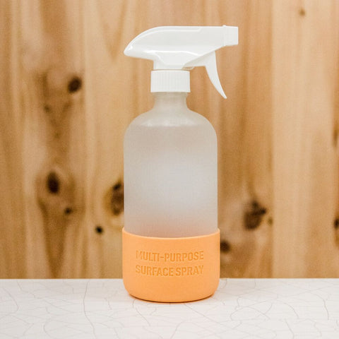 Boston Bottle with Spray & Orange Sleeve