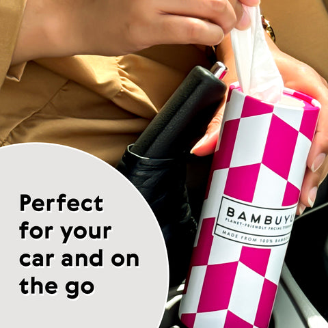 Bambuyu Facial Tissue Tube, 50 Sheets, 4 pack