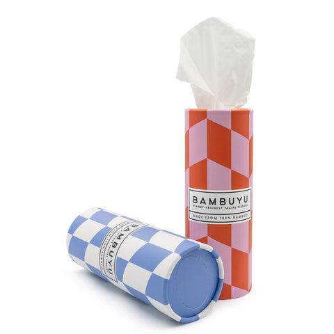 Bambuyu Facial Tissue Tube, 50 Sheets, 4 pack