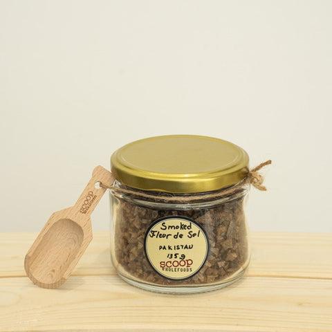 Smoked Fleur De Sel 135g with Wooden Scoop