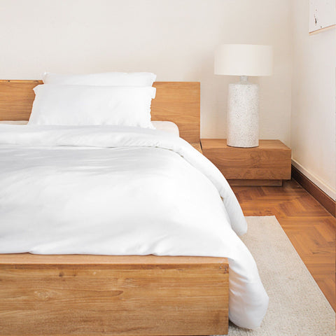 Heveya Bamboo Duvet Sheet Set - Super King White