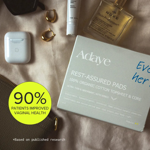 Adaye Organic Cotton Pads - Regular (Day Use, Box of 12)