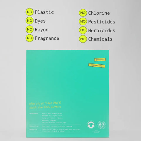 Adaye Organic Cotton Tampons - Regular (Box of 12)