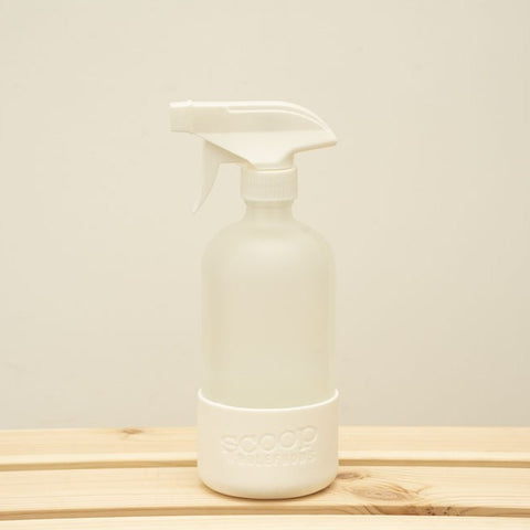 Boston Bottle with White Sleeve & Spray
