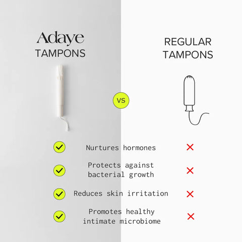 Adaye Organic Cotton Tampons - Regular (Box of 12)