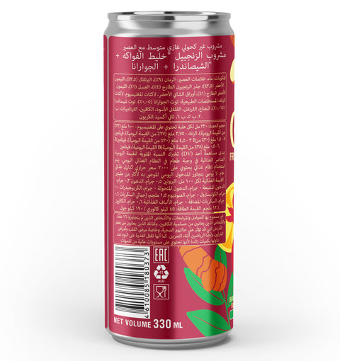 Ginger Ale Fruit Mix, Schisandra & Guarana 330ml