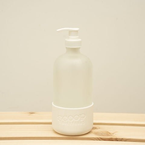 Boston Bottle with White Sleeve & Pump