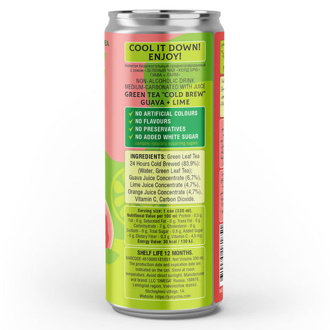 Cold Brew Green Tea Guava & Lime 330ml