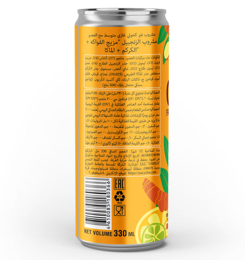 Ginger Ale Fruit Mix, Turmeric & Maca 330ml
