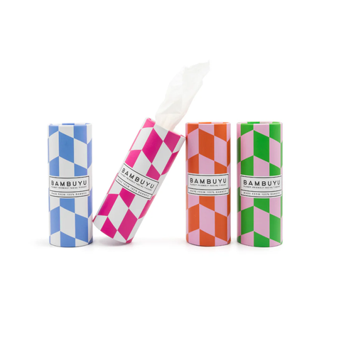 Bambuyu Facial Tissue Tube, 50 Sheets