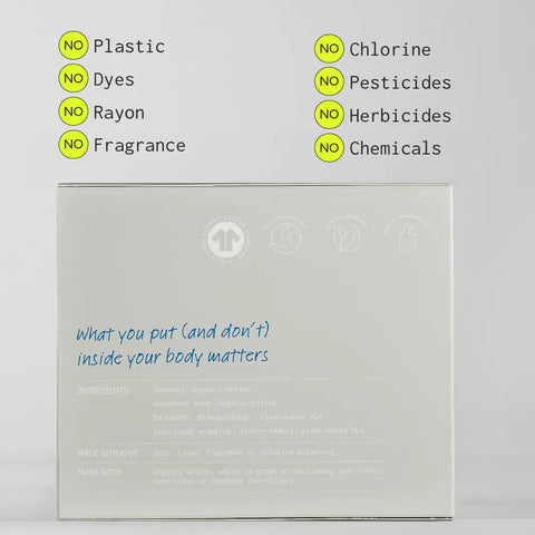 Adaye Organic Cotton Pads - Regular (Day Use, Box of 12)