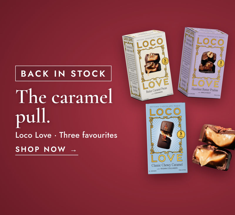 Loco Love caramel chocolates, back in stock