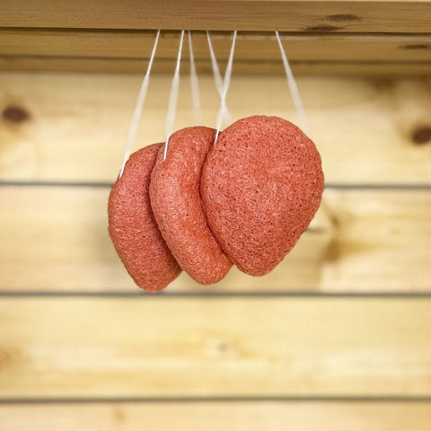 Konjac Facial Sponge Pink Clay