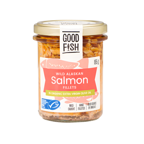 Wild Alaskan Salmon in Extra Virgin Organic Olive Oil 195g