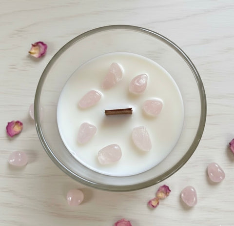 Stella Luna Crystal Candle (Rose Quartz)