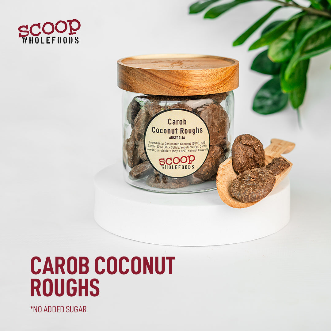 Carob Coconut Roughs (No Added Sugar) - 100g – Scoop Wholefoods UAE