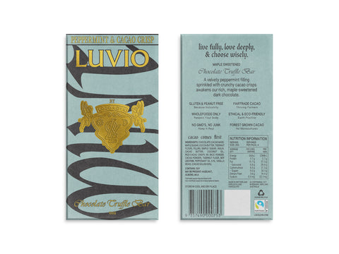 Luvio Peppermint & Cacao Crisp Truffle Chocolate 90g