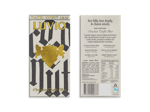 Luvio Toasted Coconut & Sea Salt Truffle Chocolate 90g
