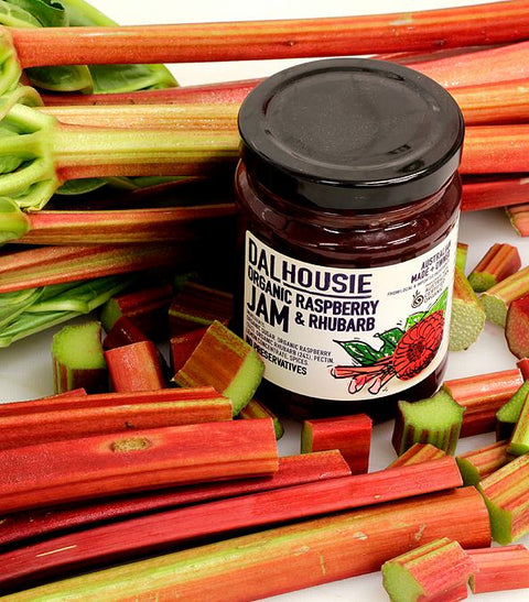 Organic Raspberry Rhubarb Jam 285g